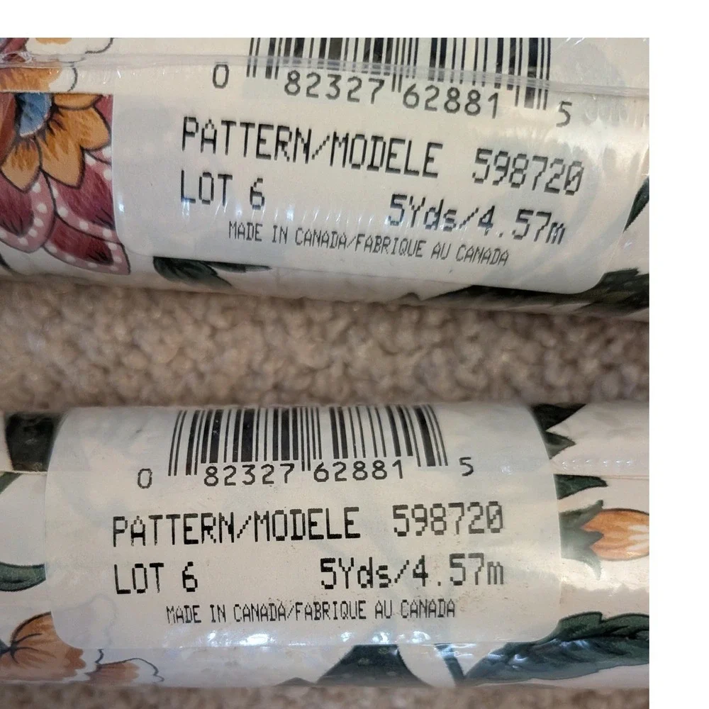 New Sealed Village Wallpaper Border 3 Rolls Floral‎ Vine Pattern 598720 Lot 6